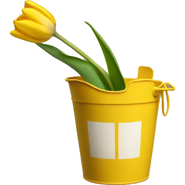 Yellow tulip bucket emoji