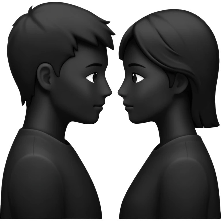 два силуэта стоят спиной к нам emoji