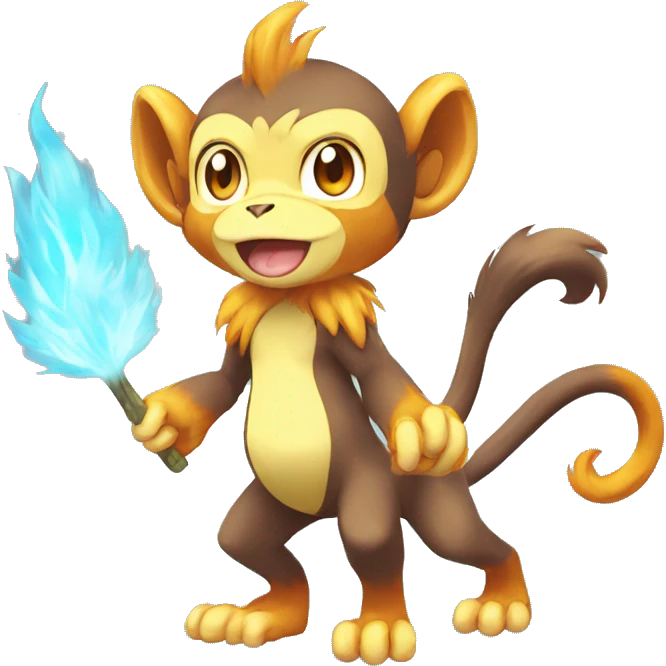 Shiny-Fire-Pokémon-Fakemon-Monkey full body emoji