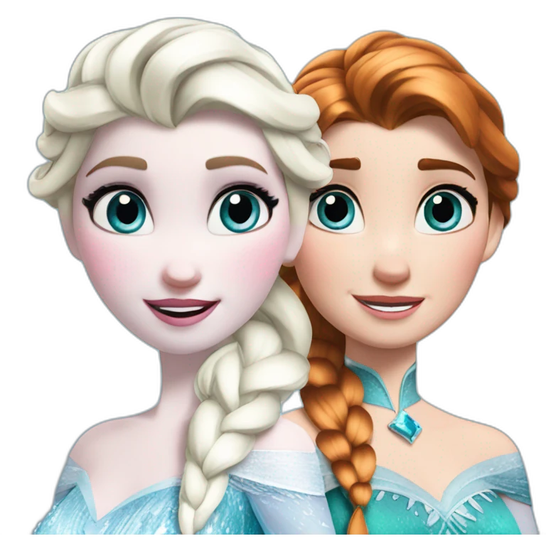 Frozen elsa and anna emoji