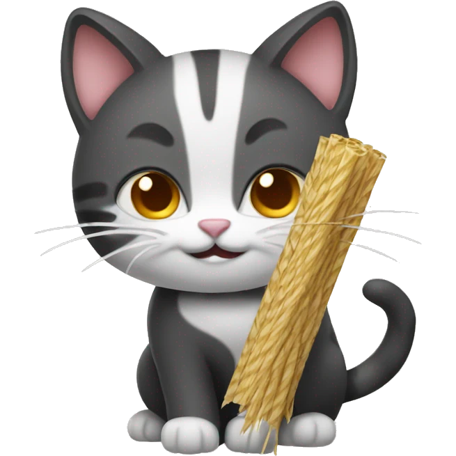 Cat holding straw  emoji
