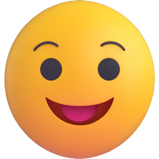 3D smiley emoji, round shape, student talking with teacher, green color, interested face emoji