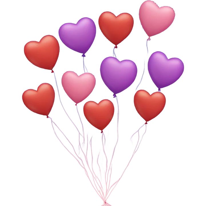 Heart balloons emoji