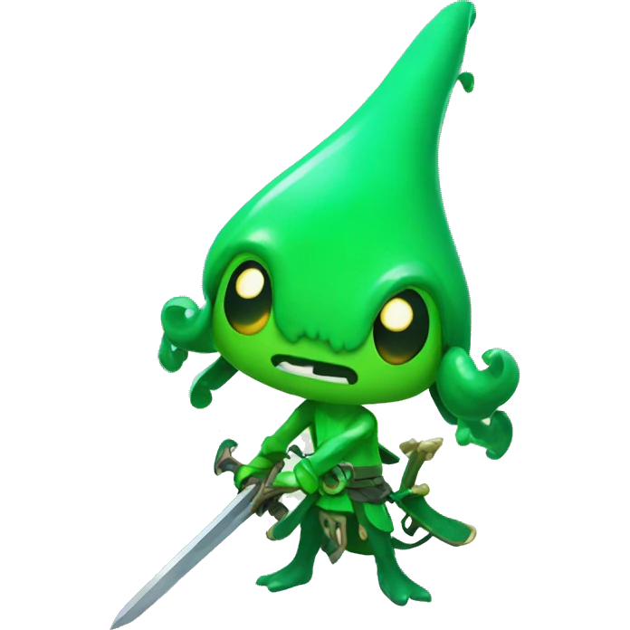 green splatoon squid with warrior giant sword emoji