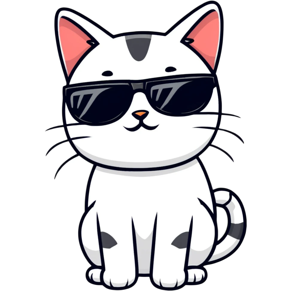 Cat with sunglasses emoji
