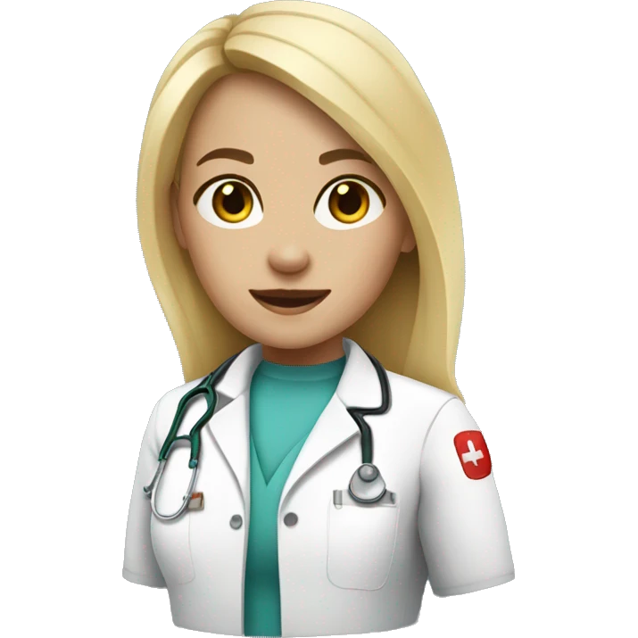 Blondi girl medic emoji