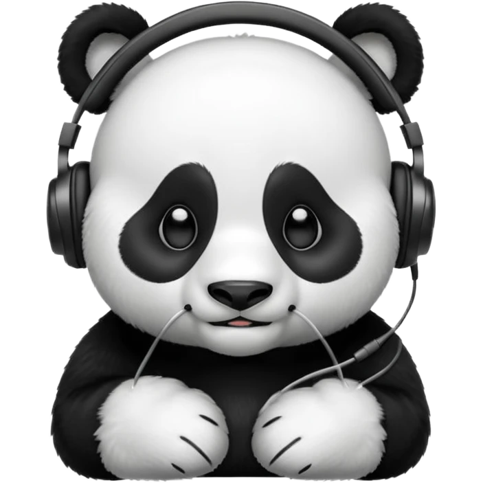 the panda wearing headphone emoji