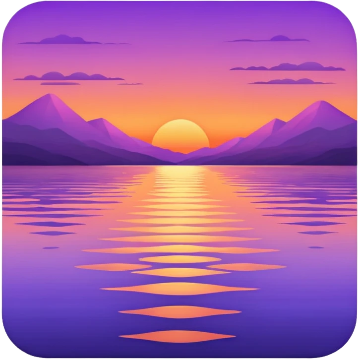 Sea and sunset emoji