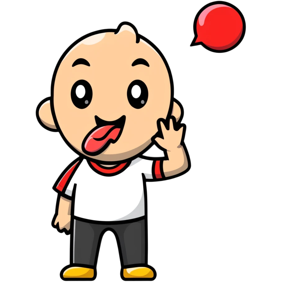 profile view of a man sticking his tongue out, facing left emoji