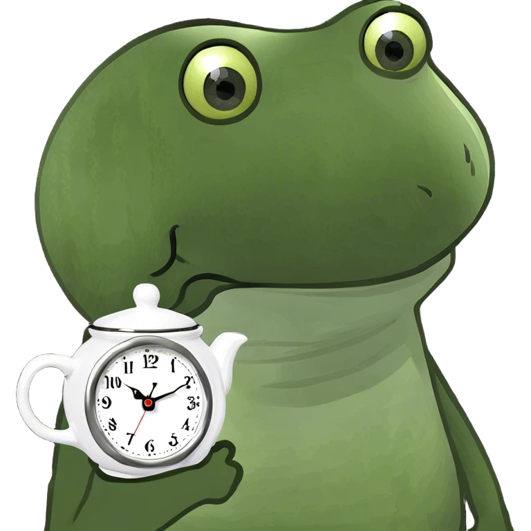 Clocking that tea  emoji