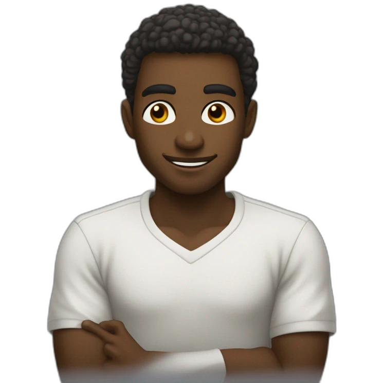 Vinicius qui tient Arujo emoji