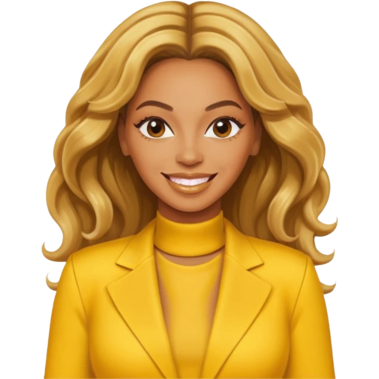 Beyonce with yellow outfit emoji
