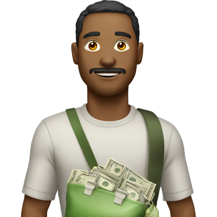 Ladron con bolsa de dinero  emoji