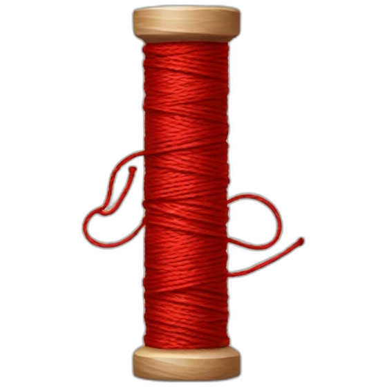 red thread spool emoji