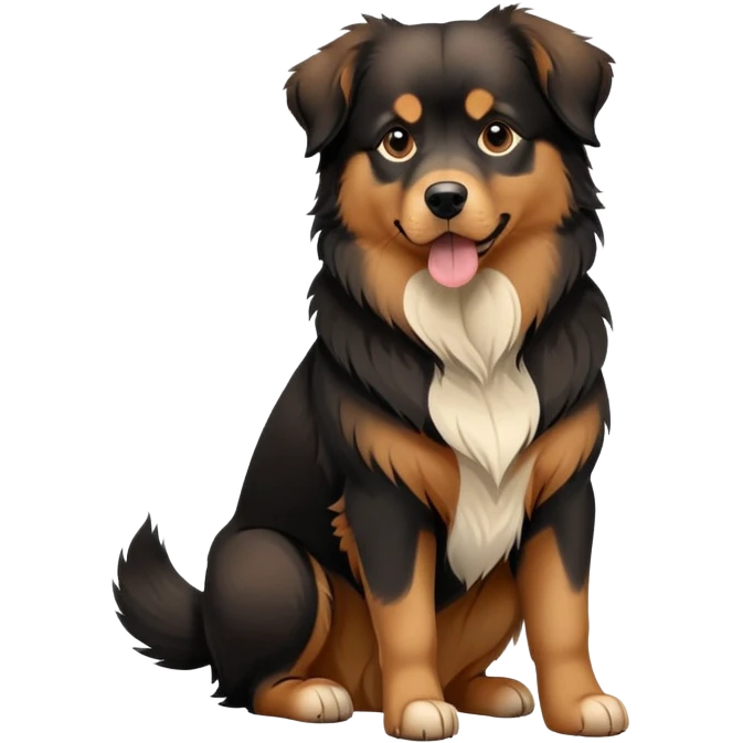Hovawart dog sitting emoji