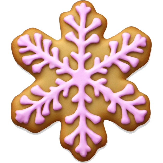 pink snowflake cookie  emoji