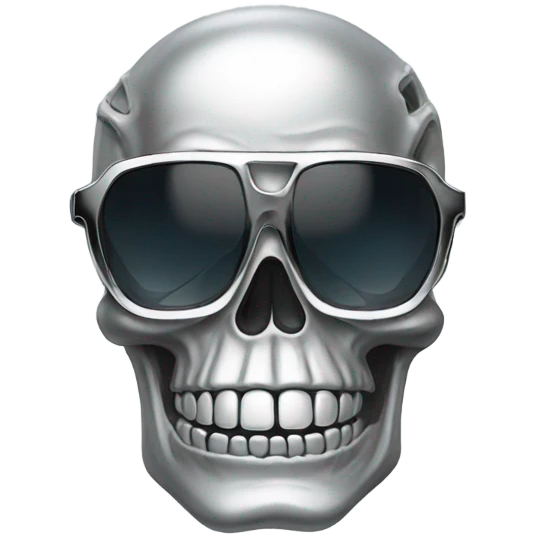 Skeleton made out of Crome with sunglasses  emoji