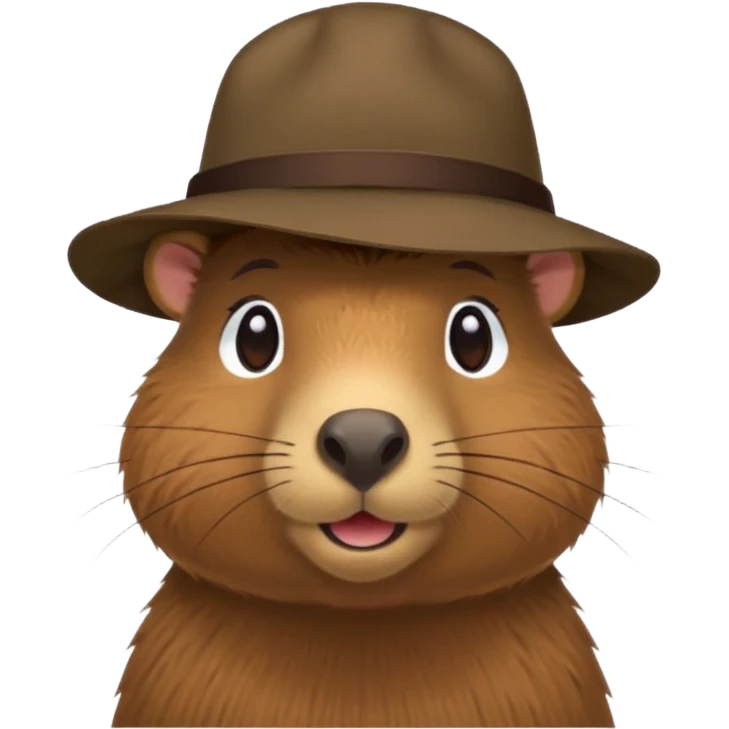 Make me a capybara in a hat emoji