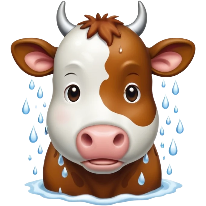 Cow in shower  emoji