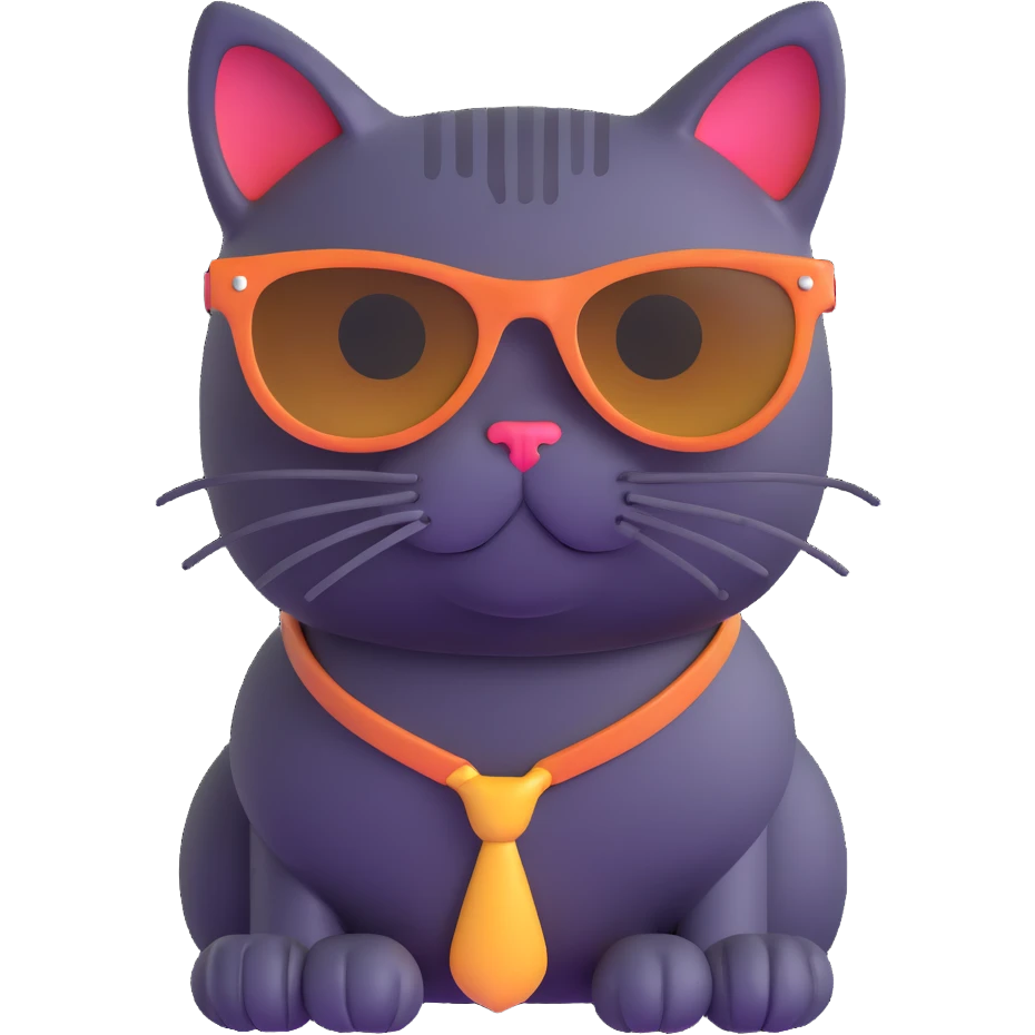 cat wearing sunglasses emoji