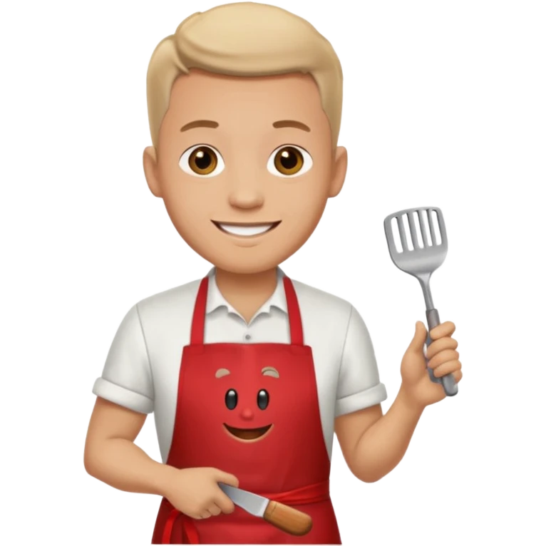 man light skin haciendo parrilla emoji