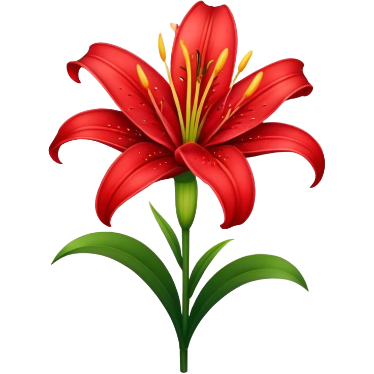 Red lily emoji
