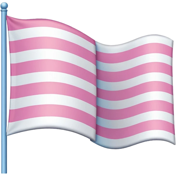 Flag with pink, light pink, white, light blue, white, light pink, and pink stripes emoji
