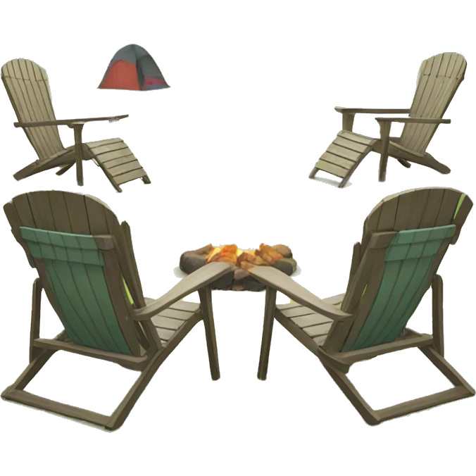 campground with lawn chairs emoji