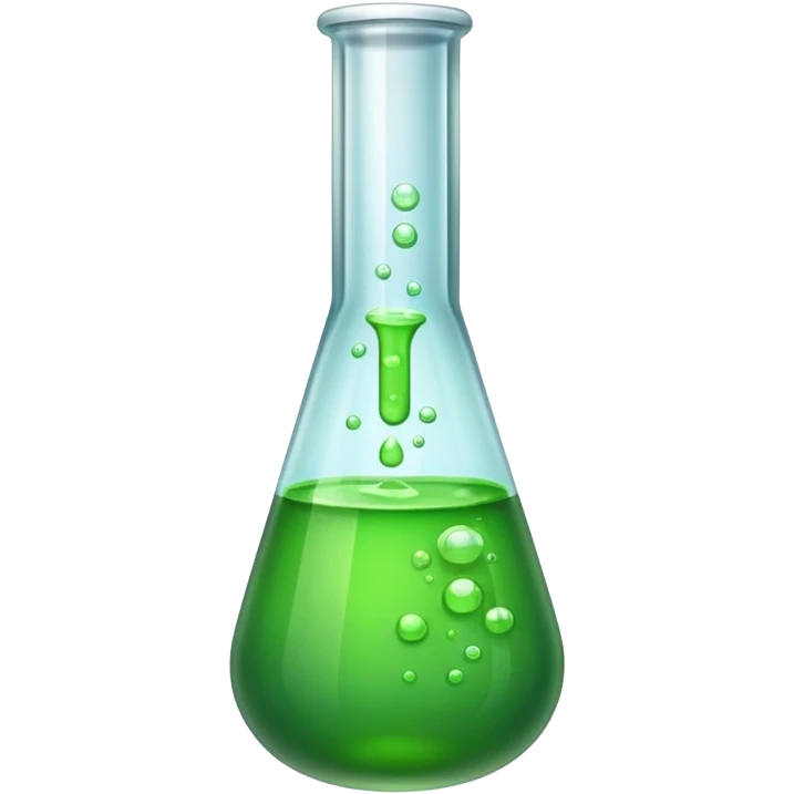 test tube with green liquid emoji