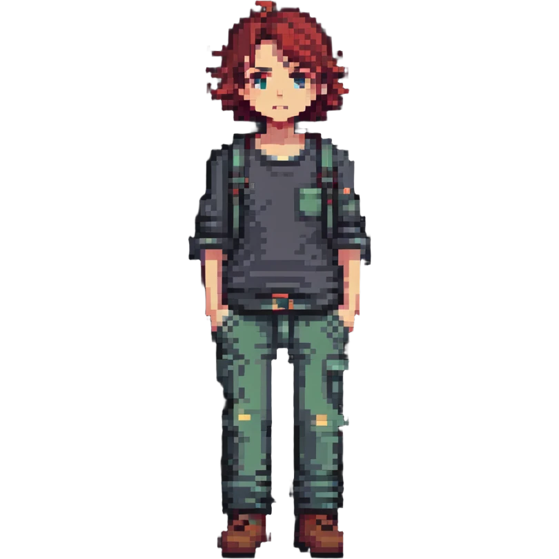 character with an indifferent expression, hands in pockets, slouched posture emoji
