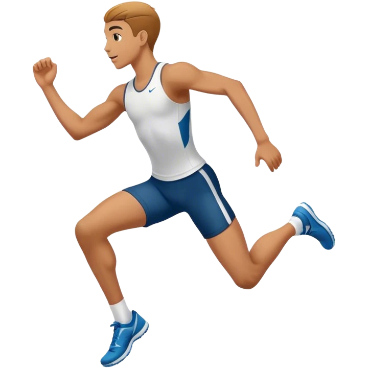 athlete knee in air jumping emoji