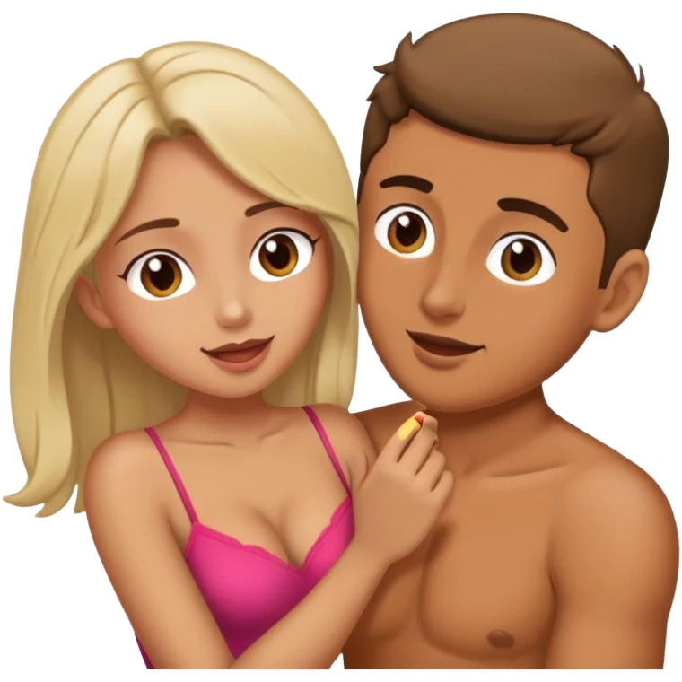 A man makes cunnilingul to a girl  emoji