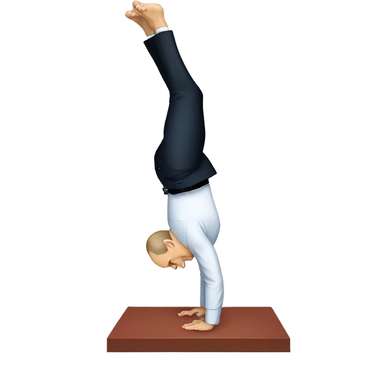 Vladimir Putin doing a hand stand  emoji