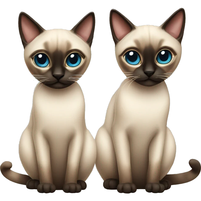2 siamese cats emoji