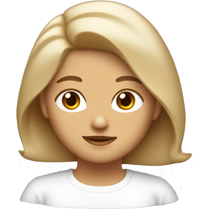 Gato blanco con una mujer cabello liso castaño  emoji