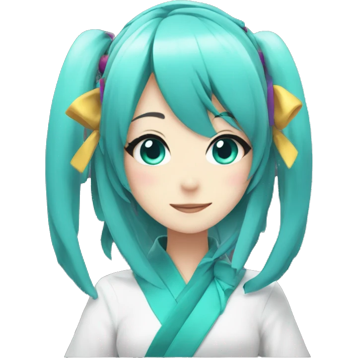 Hastune miku cosplay  emoji
