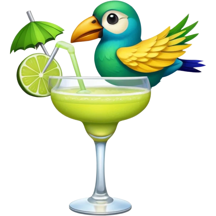 bird having margarita emoji