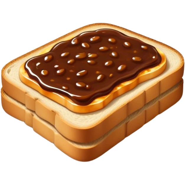 slice of bread with with a squeeze of vegemite sauce on top emoji
