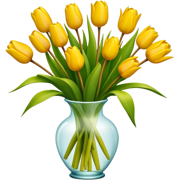 Bouquet of yellow tulips emoji