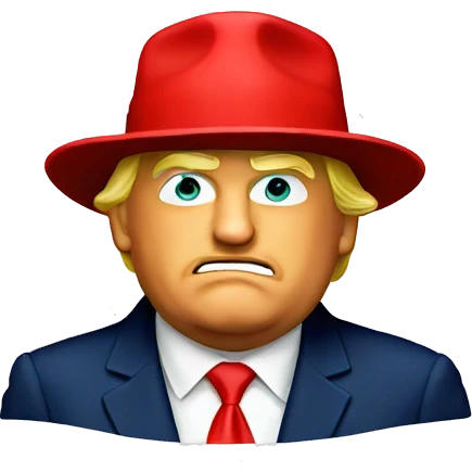 trump with hat emoji