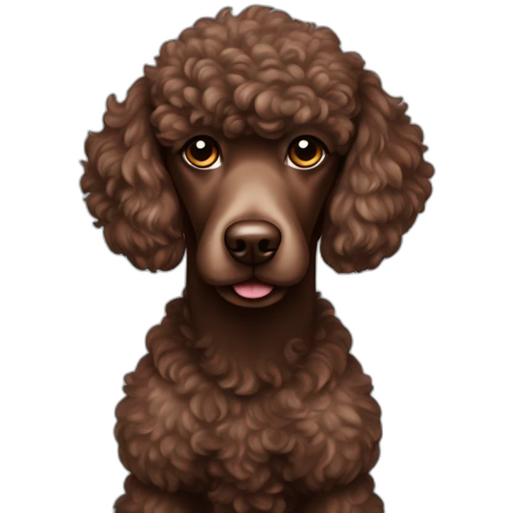 Chocolate poodle hooligan emoji