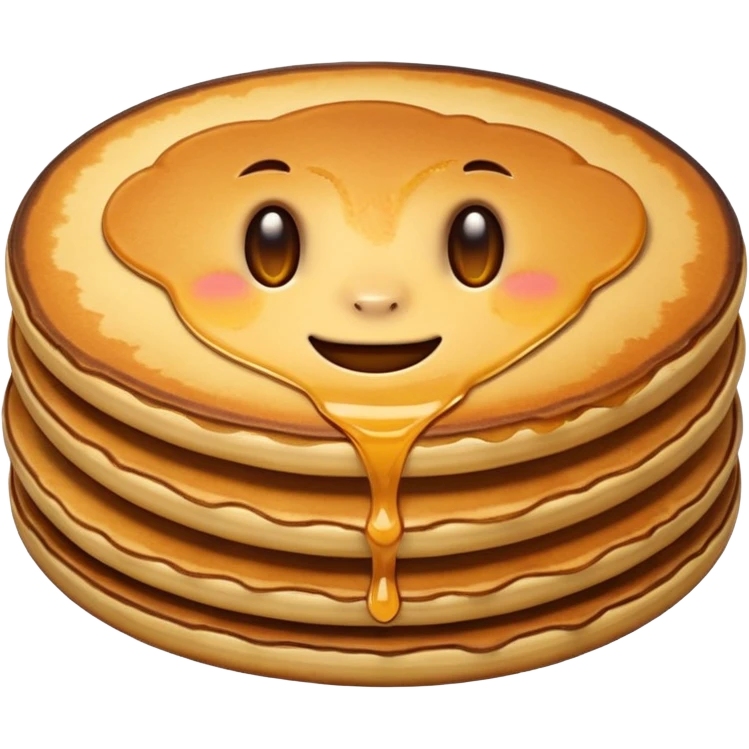 burned pancake with no face emoji