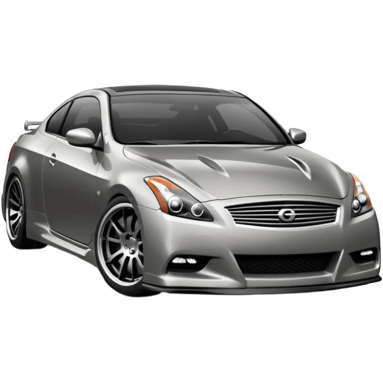 G37 coupe car lowered with dark mags are 10.5 darksliver car  emoji