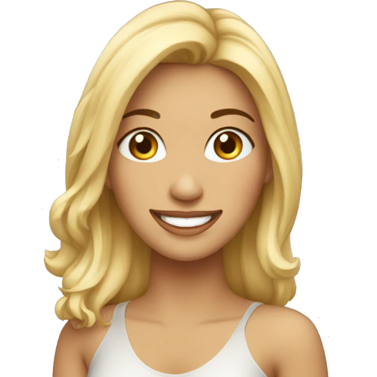 MUJER FELIZ ROSTRO HERMOSO emoji