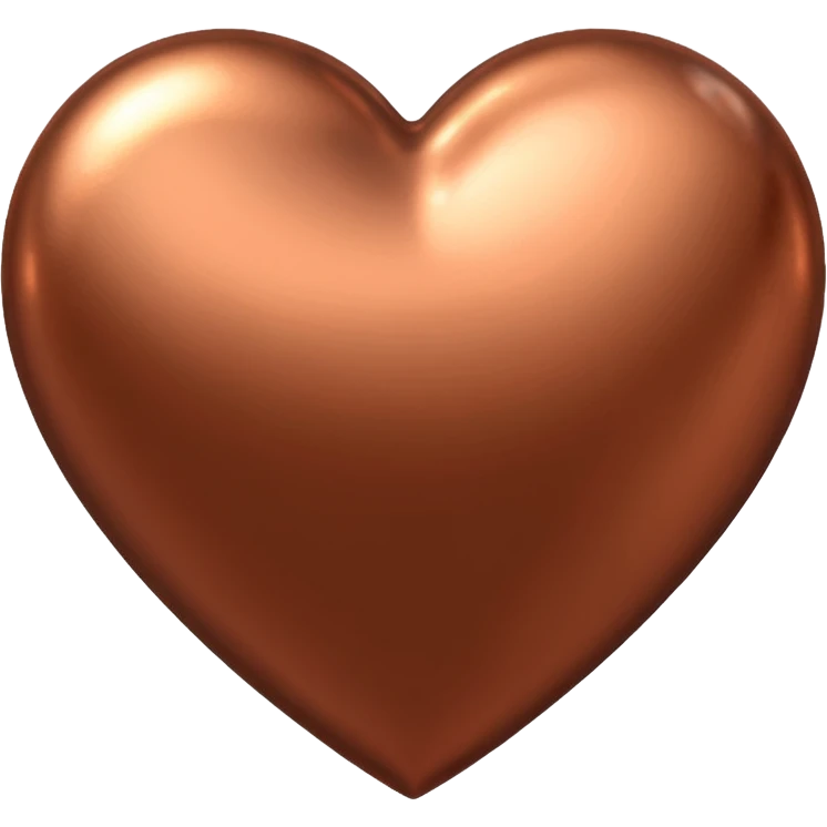 heart with a metallic copper finish emoji