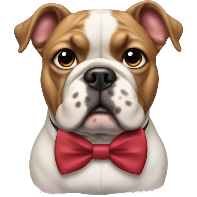 french bull dog with a bow tie emoji