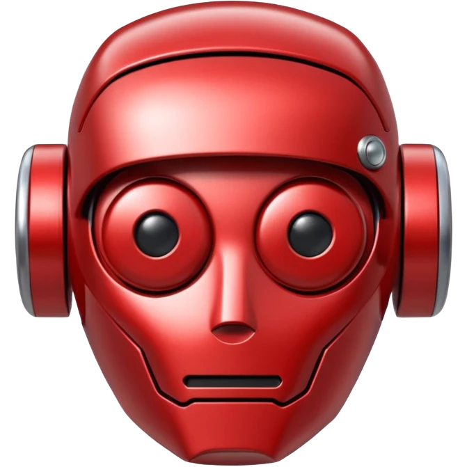 robot head next to a video play button emoji