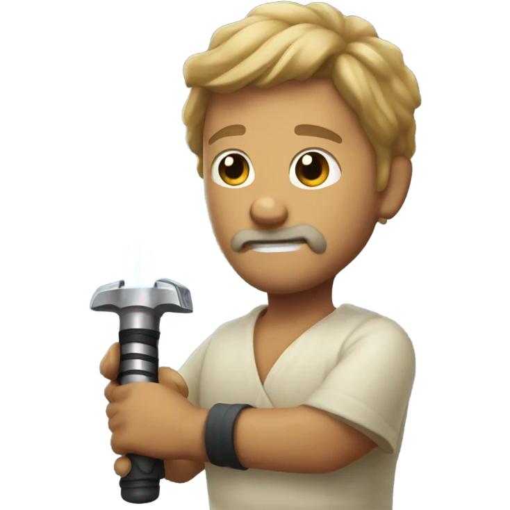 Dig with light saber emoji