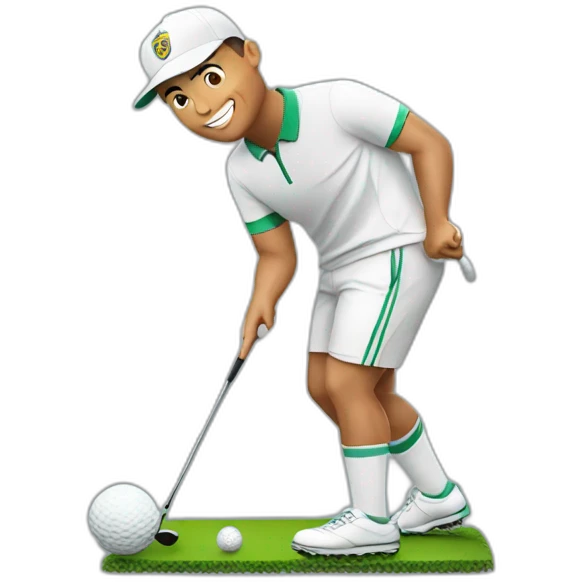 ronaldo playing golf emoji