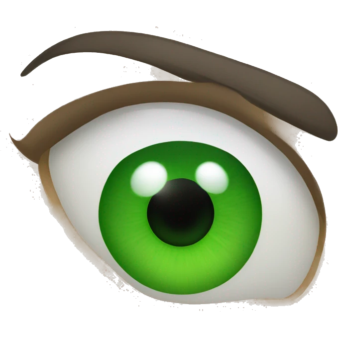 With green eyes  emoji